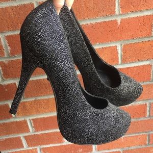Mix No. 6 sparkly black platform heels